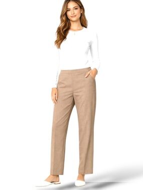 UNIQLO Poly Rayon Blend with Stretch Straight Leg Slim Trousers Side Pockets XL